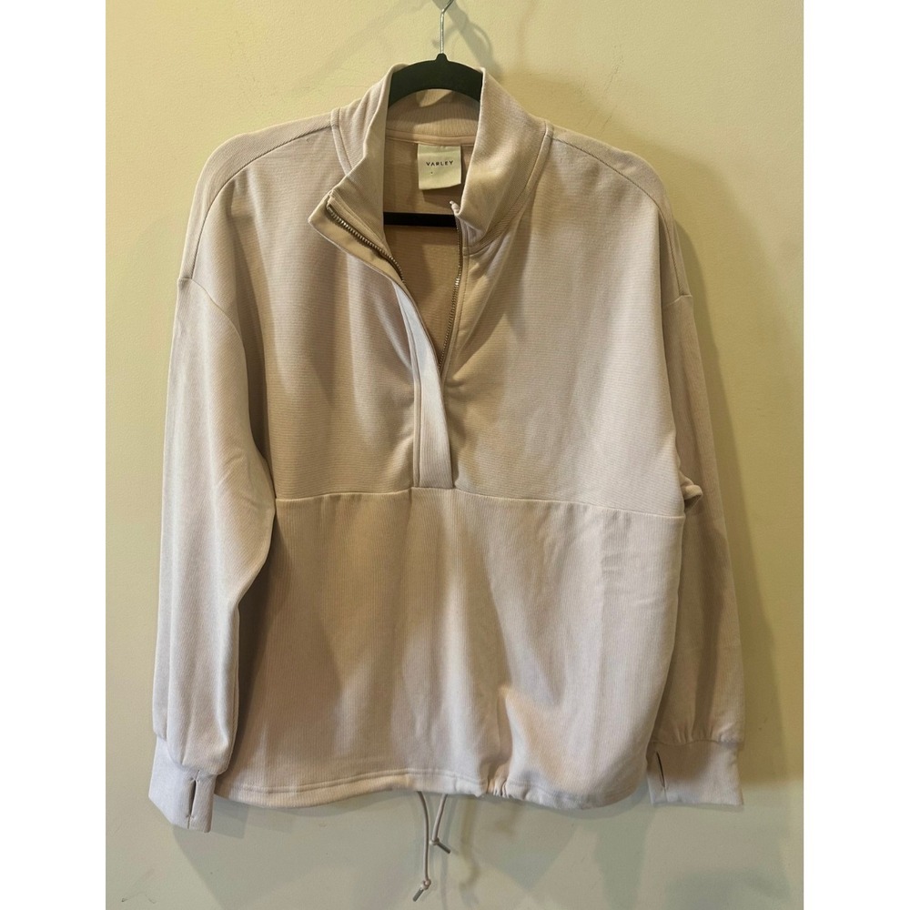 VARLEY Women Small Maida Half Zip Blush NWOT Drawstring Pullover Sweatshirt $150